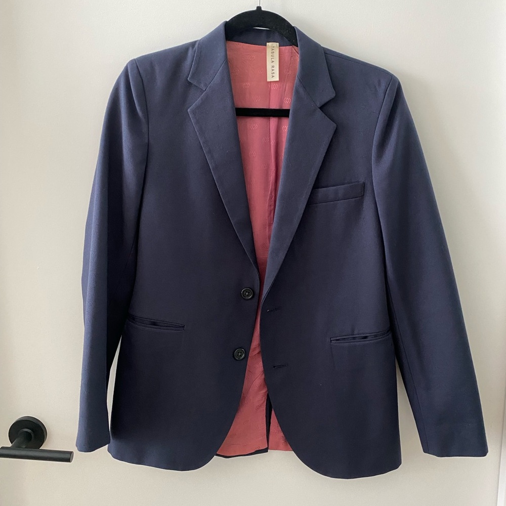 *LAST CALL* True Vintage Navy Blazer with Pink Lining, small